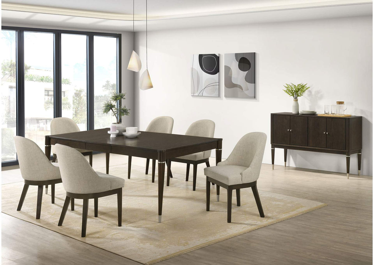193671-S8 Reseda 8-piece Dining Set With Sideboard Ash Brown
