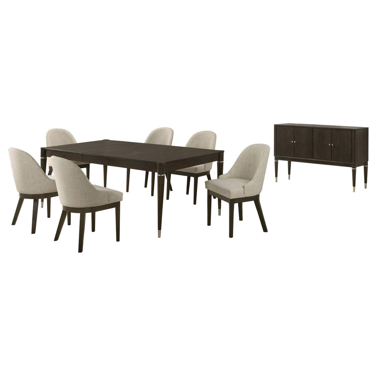 193671-S8 Reseda 8-piece Dining Set With Sideboard Ash Brown