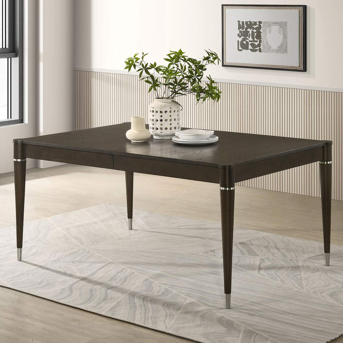 193671 Reseda 81-inch Extension Leaf Dining Table Ash Brown