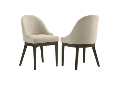 193672 Reseda Upholstered Dining Side Chair Beige (Set of 2)