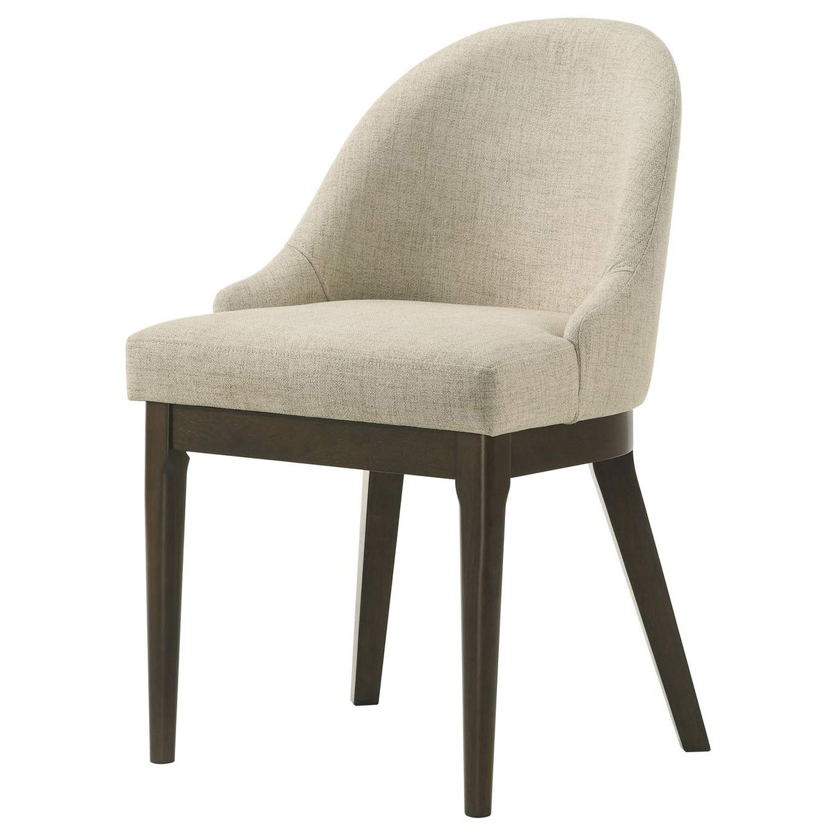 193672 Reseda Upholstered Dining Side Chair Beige (Set of 2)
