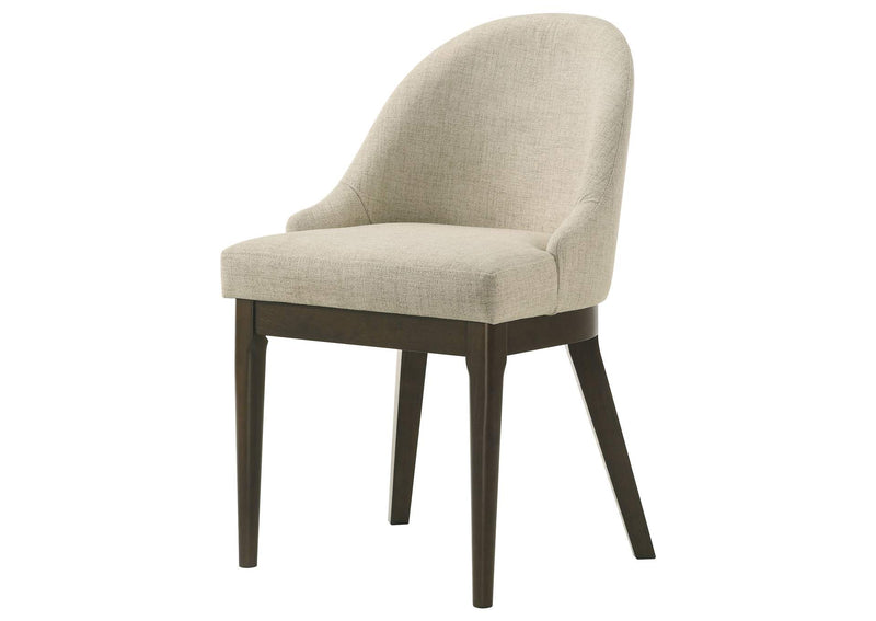 193672 Reseda Upholstered Dining Side Chair Beige (Set of 2)