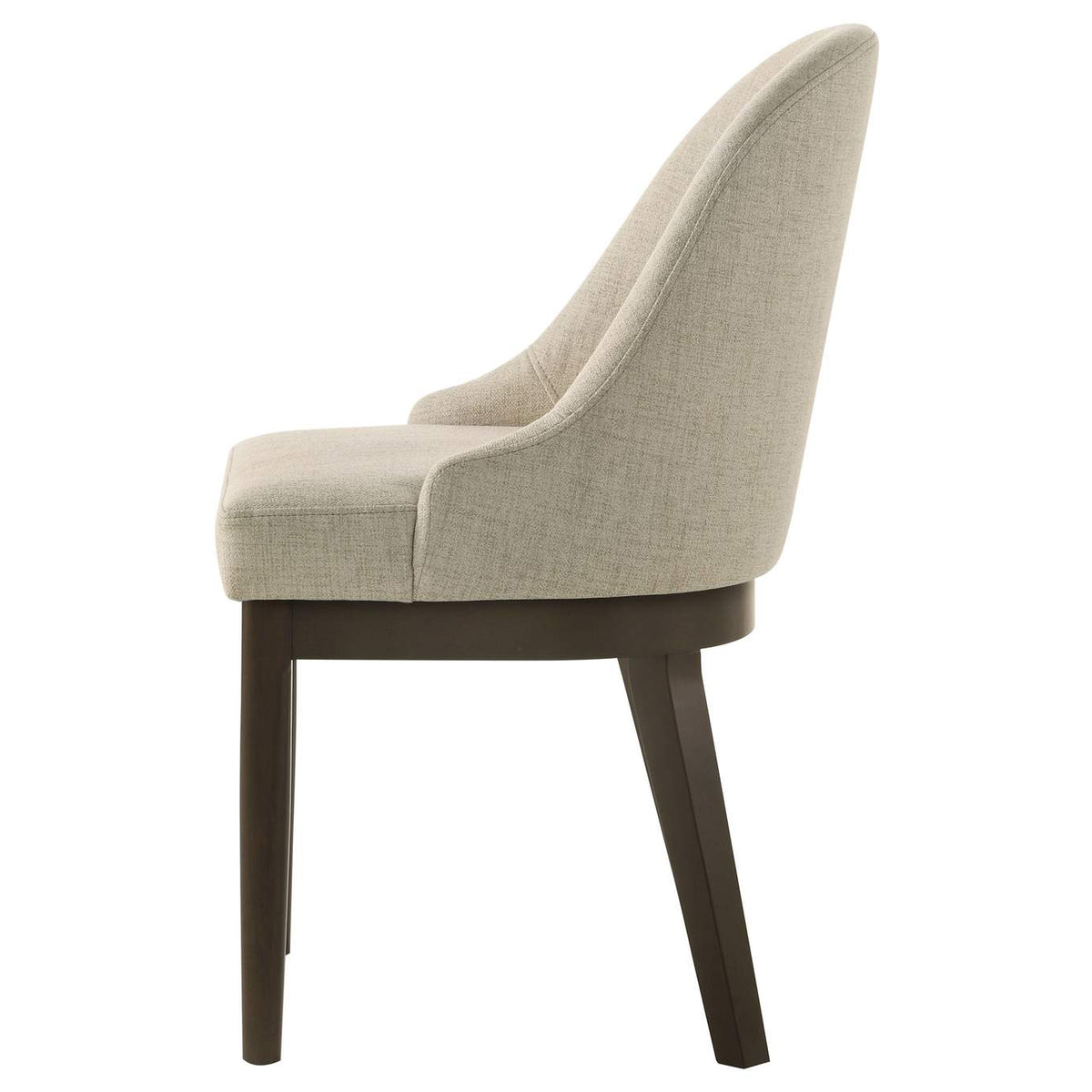 193672 Reseda Upholstered Dining Side Chair Beige (Set of 2)