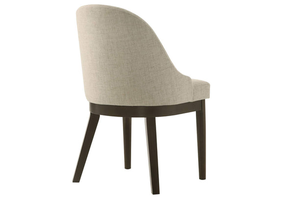 193672 Reseda Upholstered Dining Side Chair Beige (Set of 2)