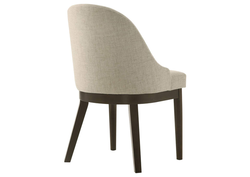 193672 Reseda Upholstered Dining Side Chair Beige (Set of 2)