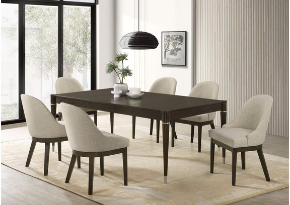 193672 Reseda Upholstered Dining Side Chair Beige (Set of 2)