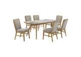 193731-S7 Croyden 7-piece Rectangular Dining Set Weathered Natural