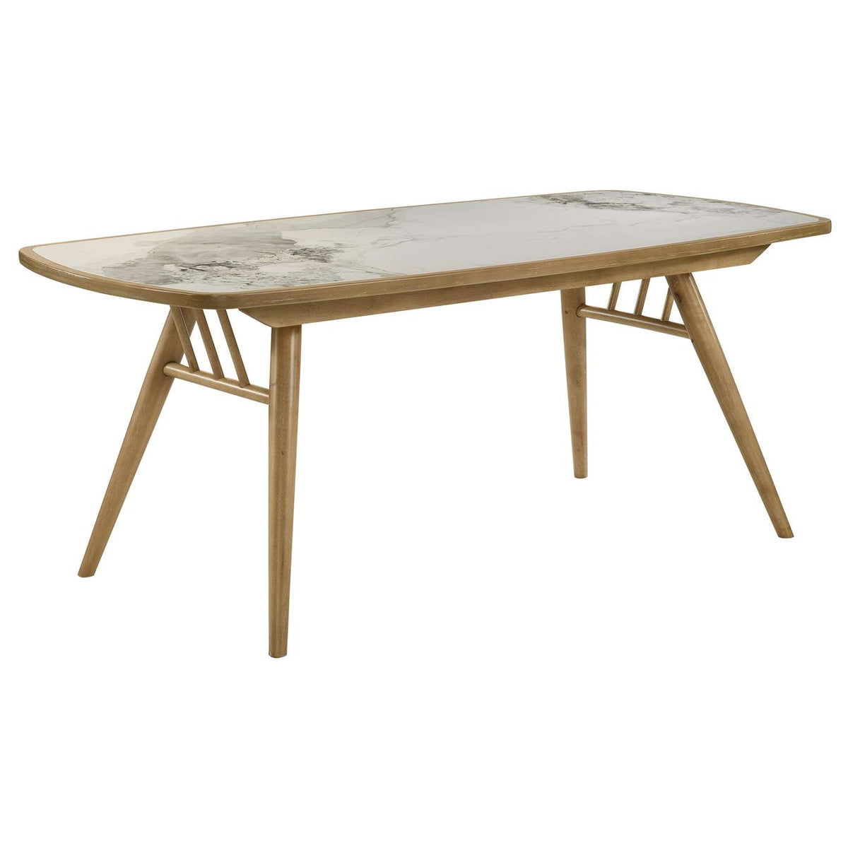 193731-S7 Croyden 7-piece Rectangular Dining Set Weathered Natural