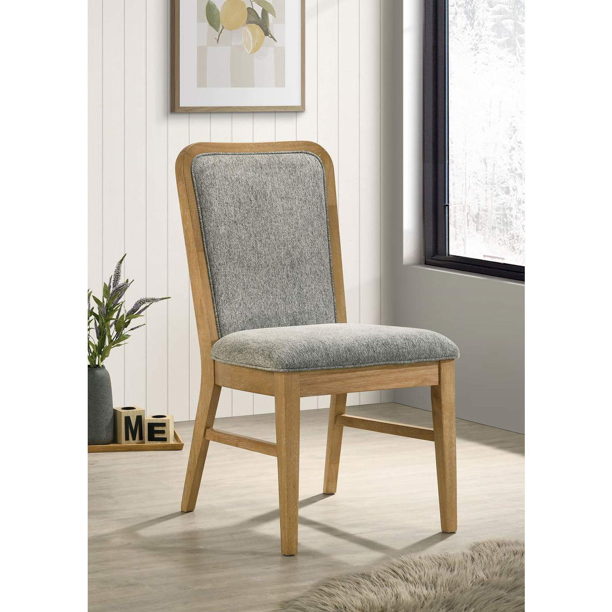 193732 Croyden Dining Side Chair Weathered Natural (Set of 2)