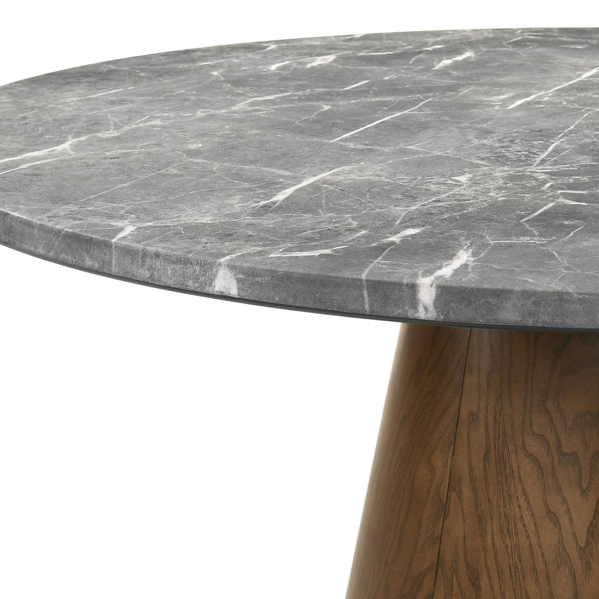 193820-S5 Franklin 5-piece 50-inch Round Dining Table Set Grey and Dark Oak