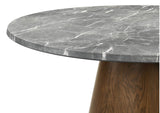 193820-S5 Franklin 5-piece 50-inch Round Dining Table Set Grey and Dark Oak