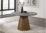 193820 Franklin 50-inch Round Dining Table Grey and Dark Oak