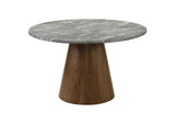 193820 Franklin 50-inch Round Dining Table Grey and Dark Oak