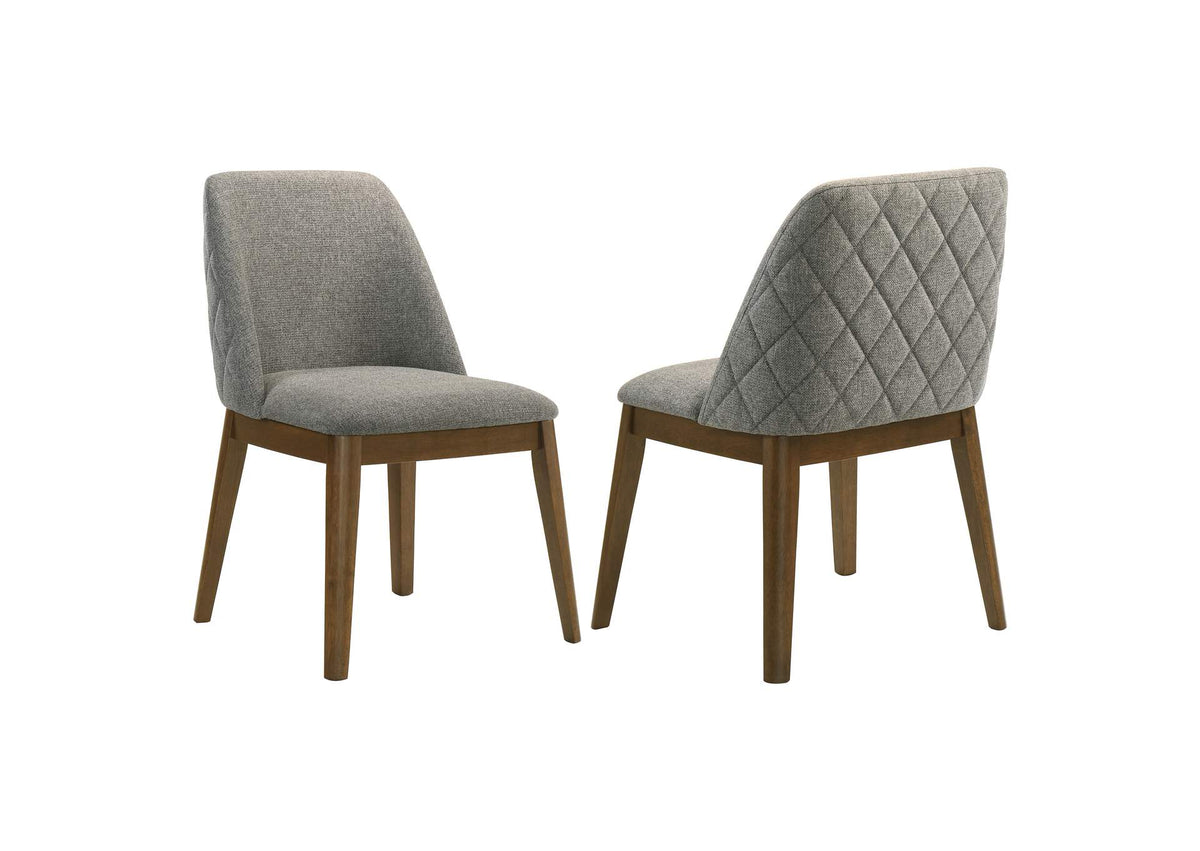 193822 Franklin Upholstered Dining Side Chair Grey (Set of 2)