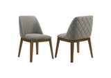 193822 Franklin Upholstered Dining Side Chair Grey (Set of 2)
