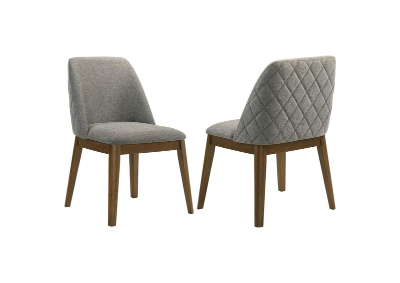 193822 Franklin Upholstered Dining Side Chair Grey (Set of 2)