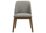 193822 Franklin Upholstered Dining Side Chair Grey (Set of 2)