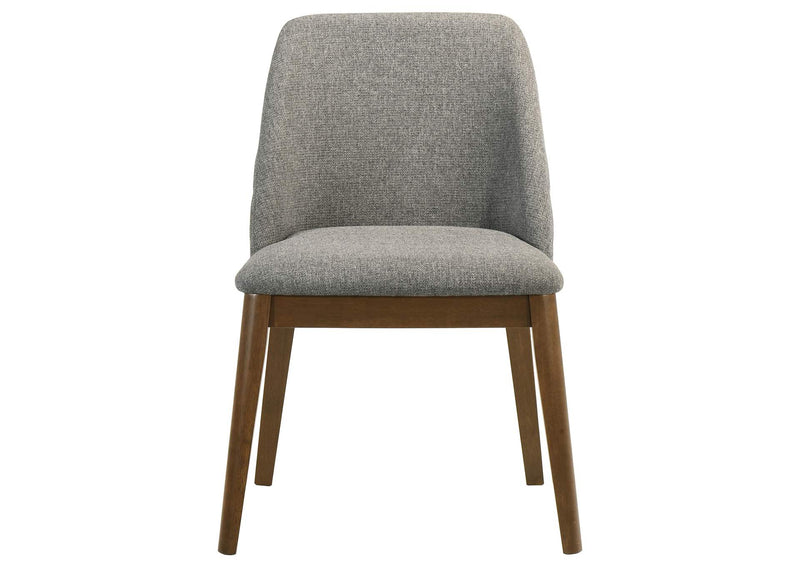 193822 Franklin Upholstered Dining Side Chair Grey (Set of 2)