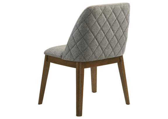 193822 Franklin Upholstered Dining Side Chair Grey (Set of 2)