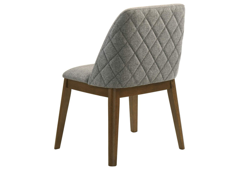 193822 Franklin Upholstered Dining Side Chair Grey (Set of 2)