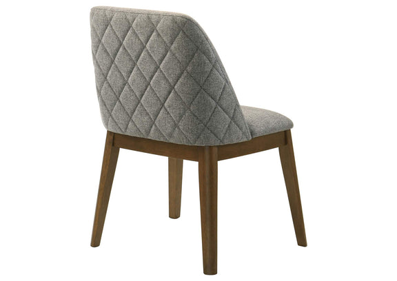 193822 Franklin Upholstered Dining Side Chair Grey (Set of 2)