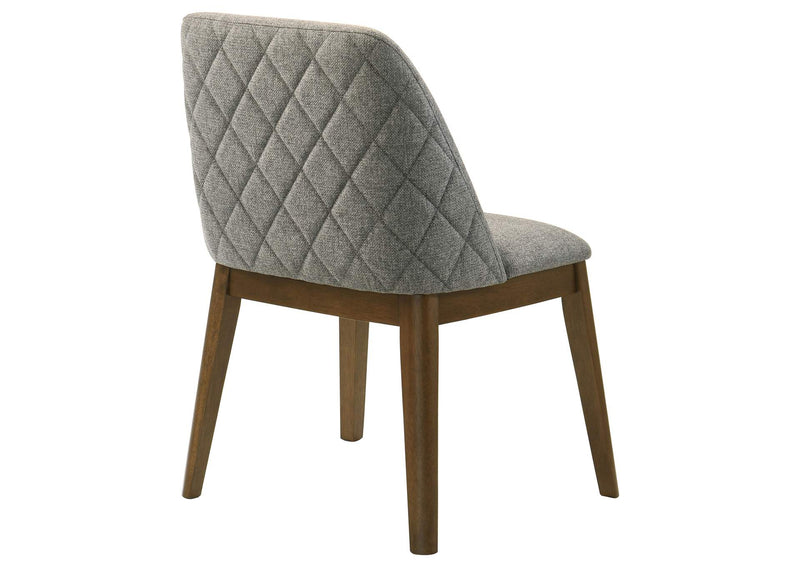 193822 Franklin Upholstered Dining Side Chair Grey (Set of 2)
