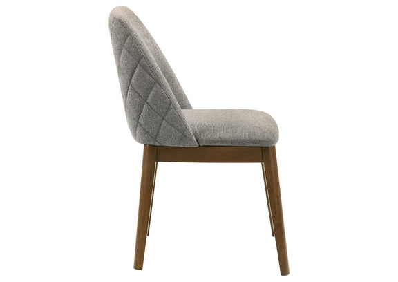 193822 Franklin Upholstered Dining Side Chair Grey (Set of 2)