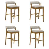 Landyn - 30" Amber Glow Bar Height Rubberwood Barstool