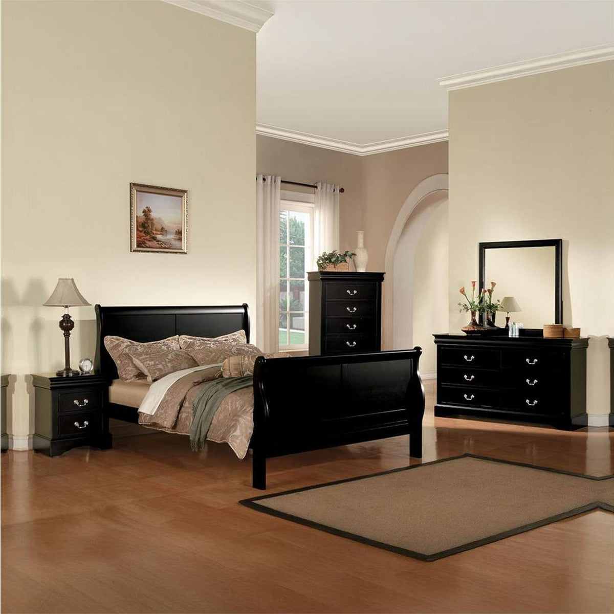 19500Q Louis Philippe Iii Queen Bed