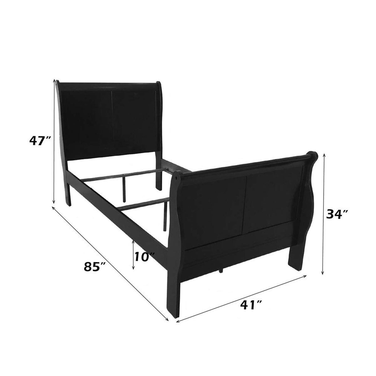 19510T Louis Philippe Iii Twin Bed