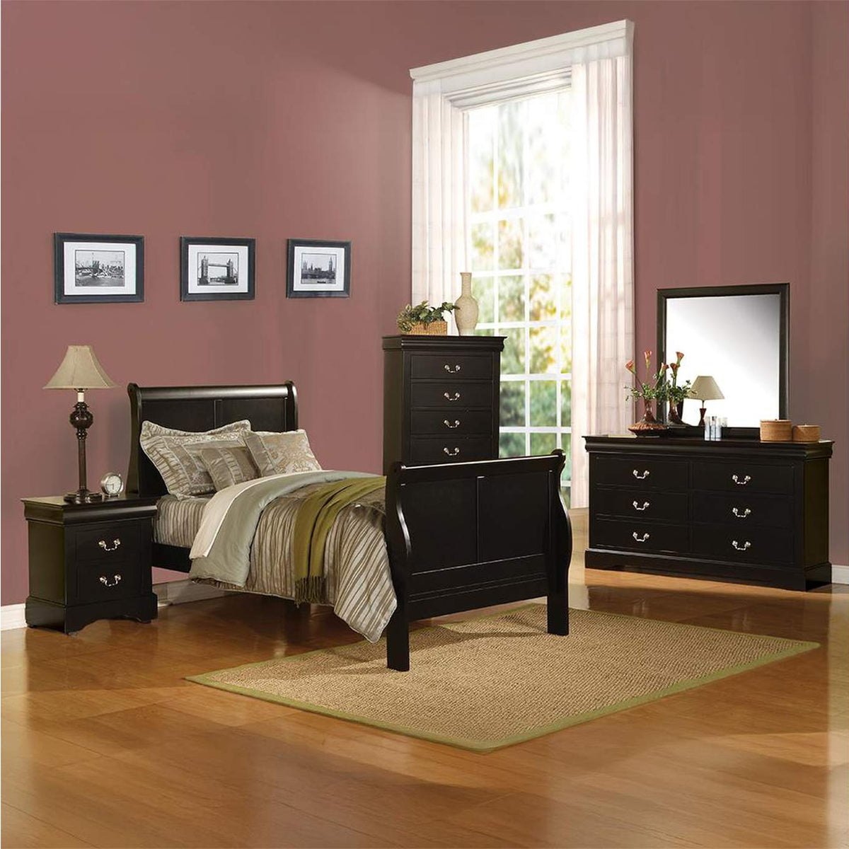 19510T Louis Philippe Iii Twin Bed