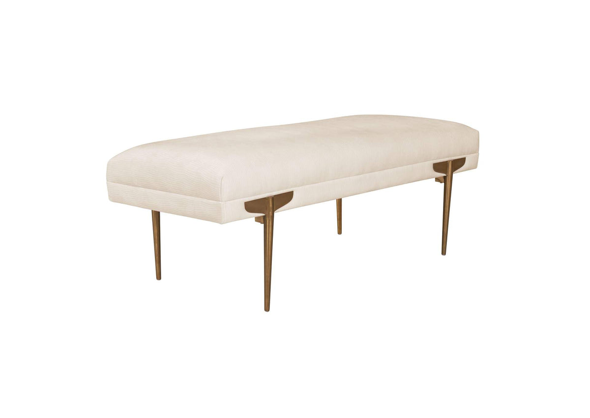 TOV-OC6207 Brown White Waived Velvet Bench