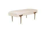 TOV-OC6207 Brown White Waived Velvet Bench