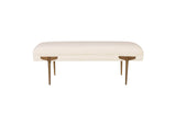 TOV-OC6207 Brown White Waived Velvet Bench