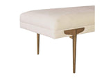 TOV-OC6207 Brown White Waived Velvet Bench