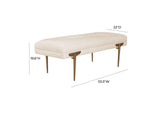TOV-OC6207 Brown White Waived Velvet Bench