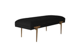 TOV-OC6209 Brown Black Velvet Bench