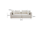 TOV-L68787-LO Hangover Cream Boucle Loveseat
