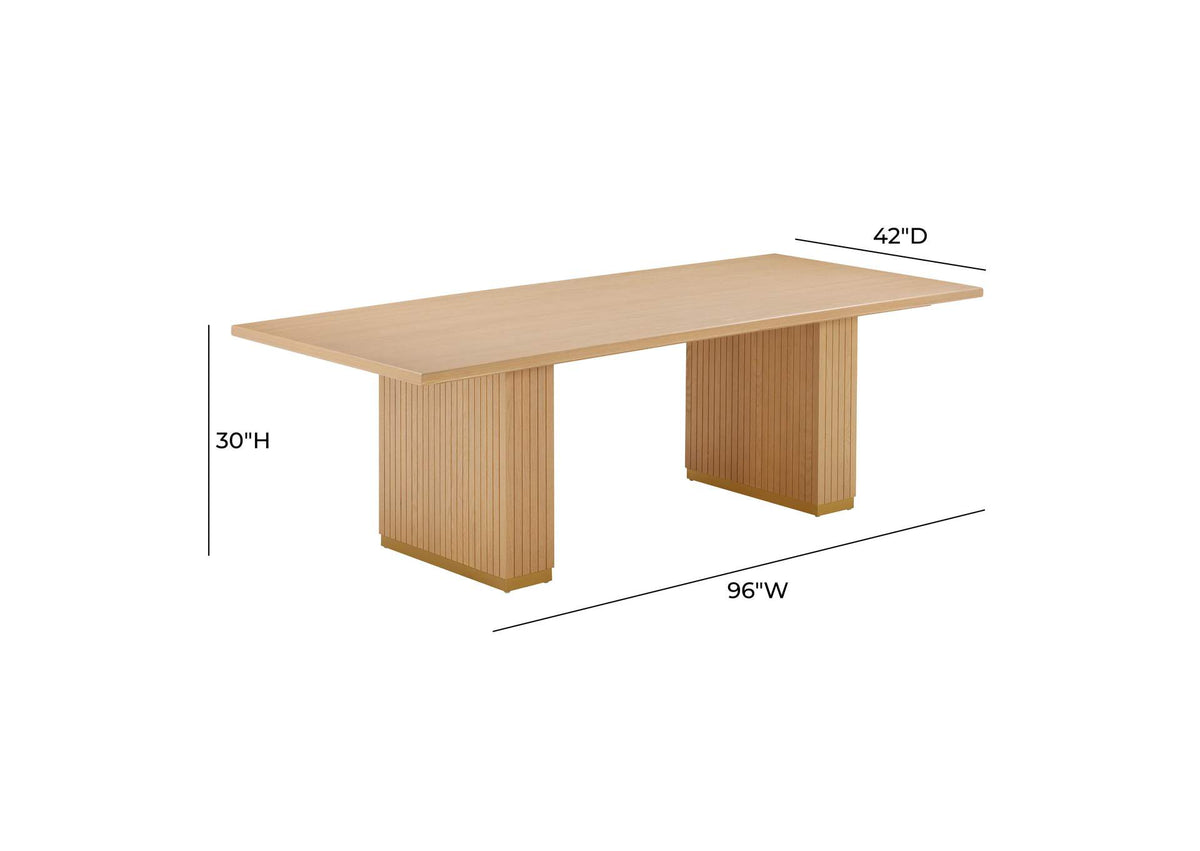 TOV-D44132 Chelsea Natural Oak Wood 96 Inch Rectangular Dining Table