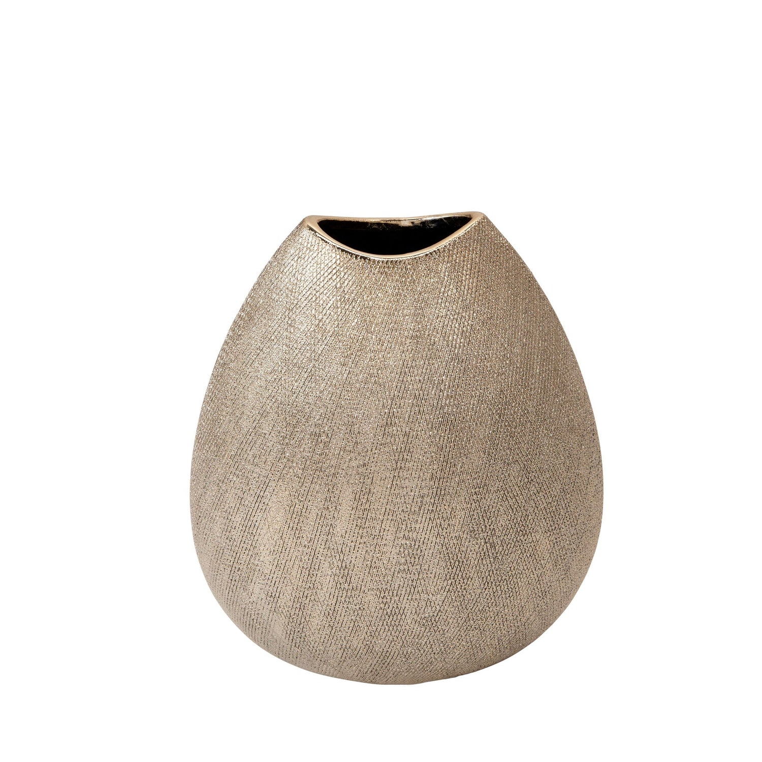 Ceramic Vase 10.75" - Champagne