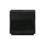 Petra - 1 Drawer Wood Nightstand - Black