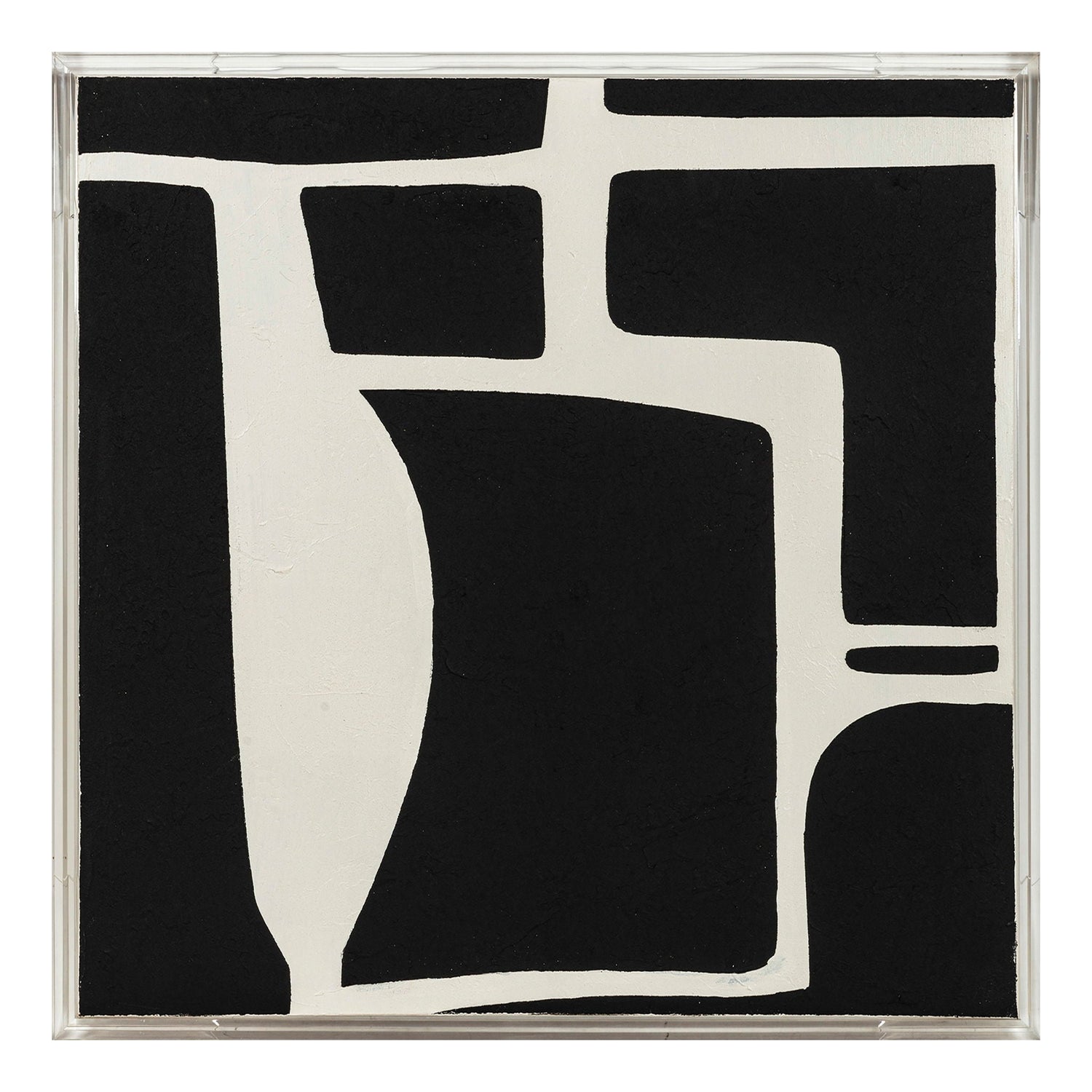 Merton Acrylic Frame Handpainted Wall Art - Multi