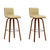 Vienna - 30" Swivel Bar Stool - Walnut Wood
