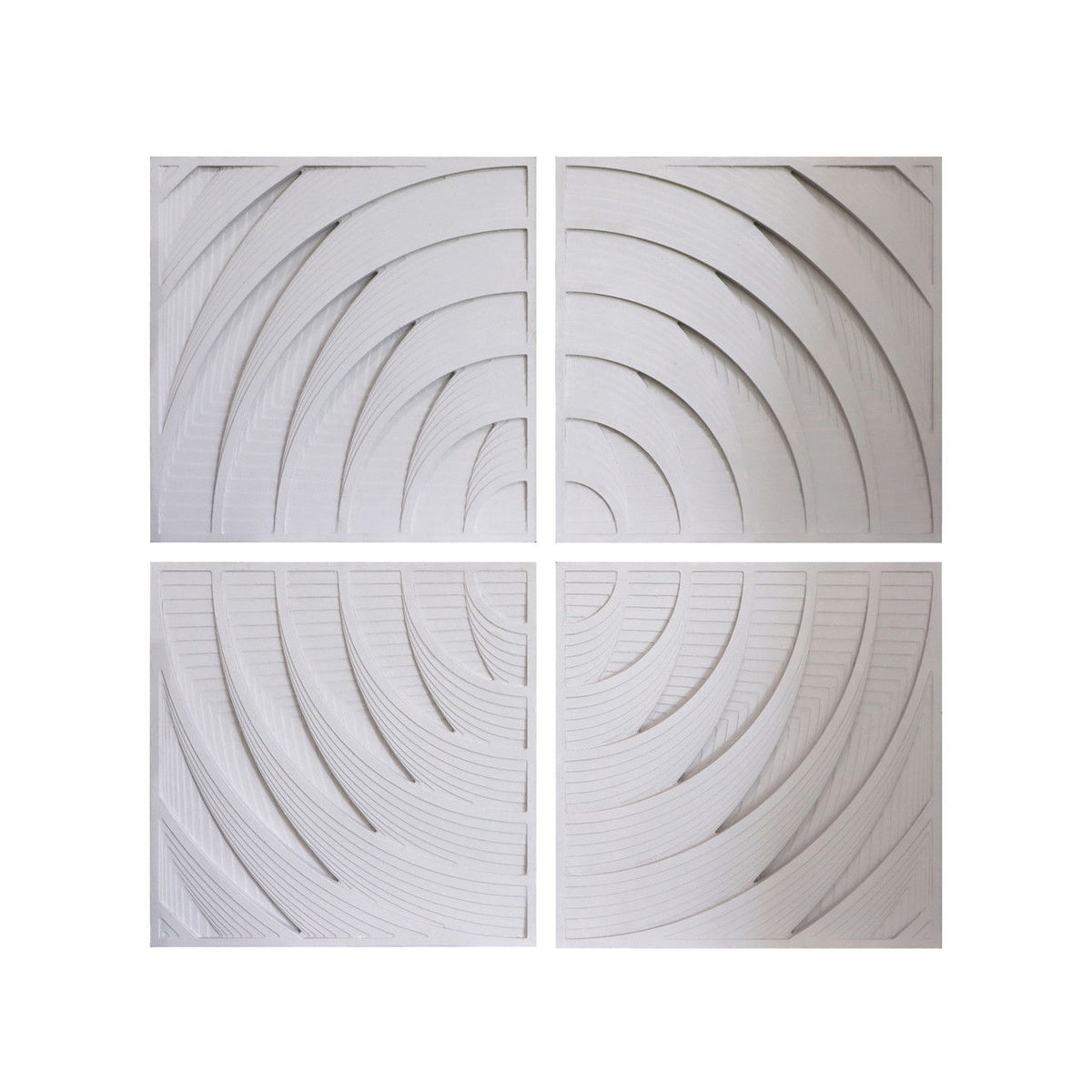 24" x 24" Altai Dimensional Plaster Wall Decor (Set of 4) - Beige