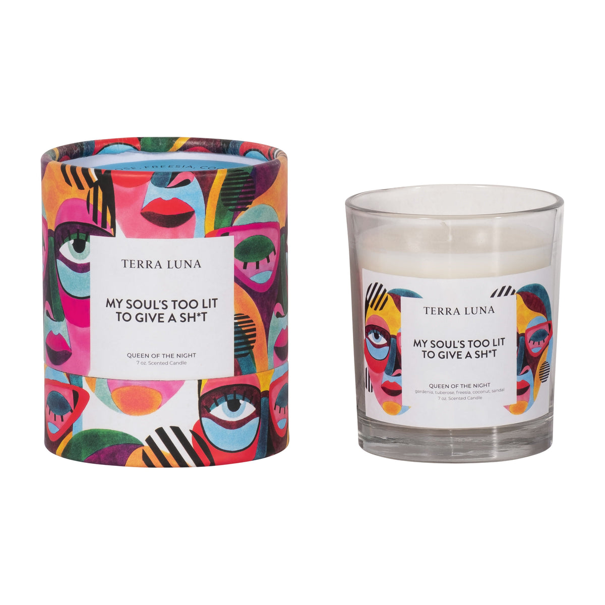 4" 7 Oz Too Lit Boxed Candle - Multi