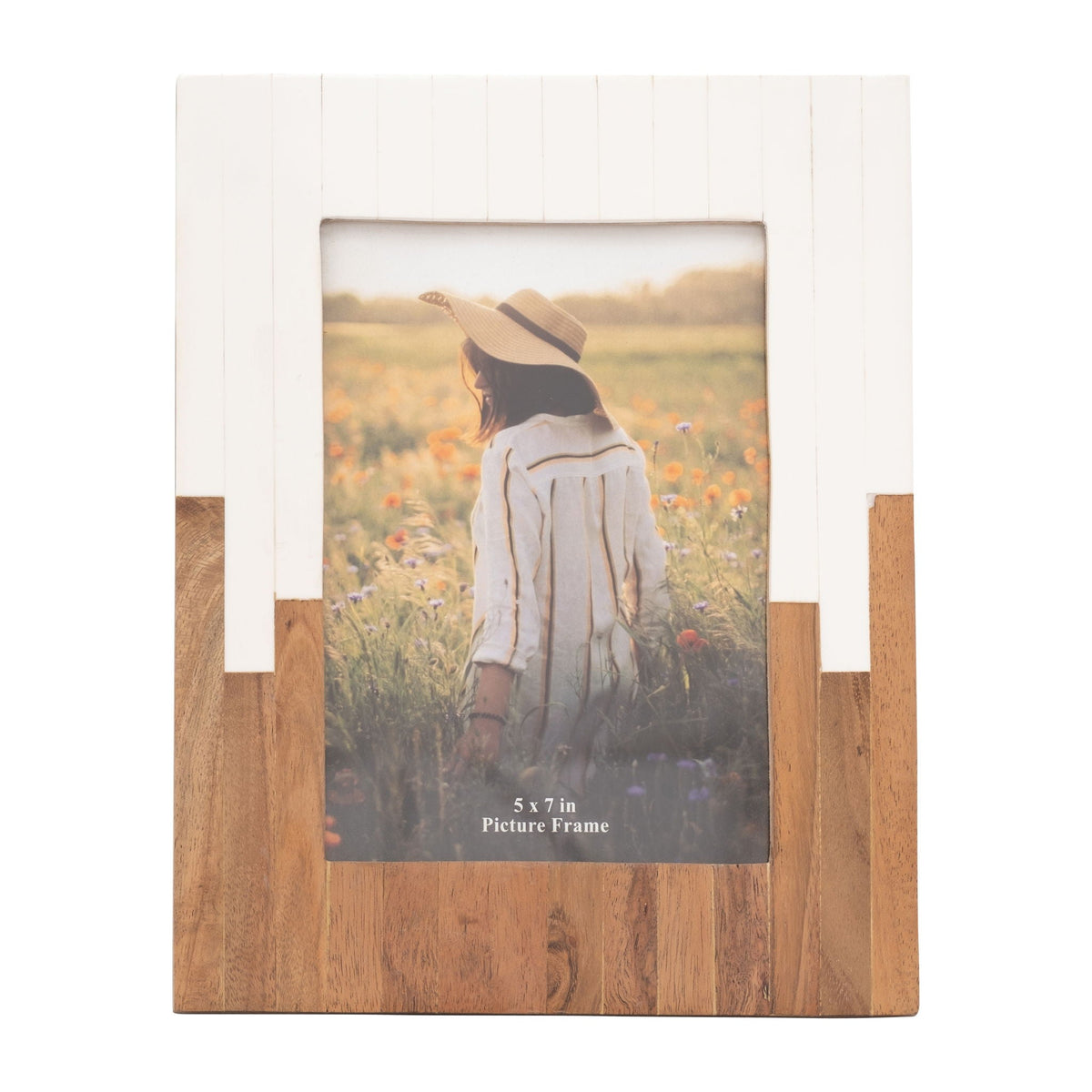 5" x 7" Resin 2-Toned Frame - Natural / White