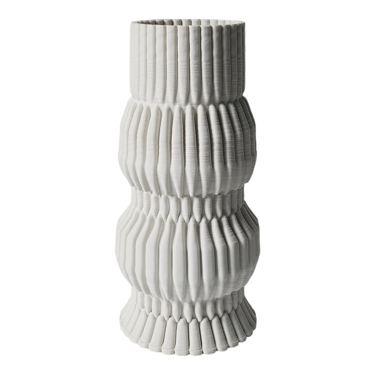 Atherton Small 3D Printed Vase - White