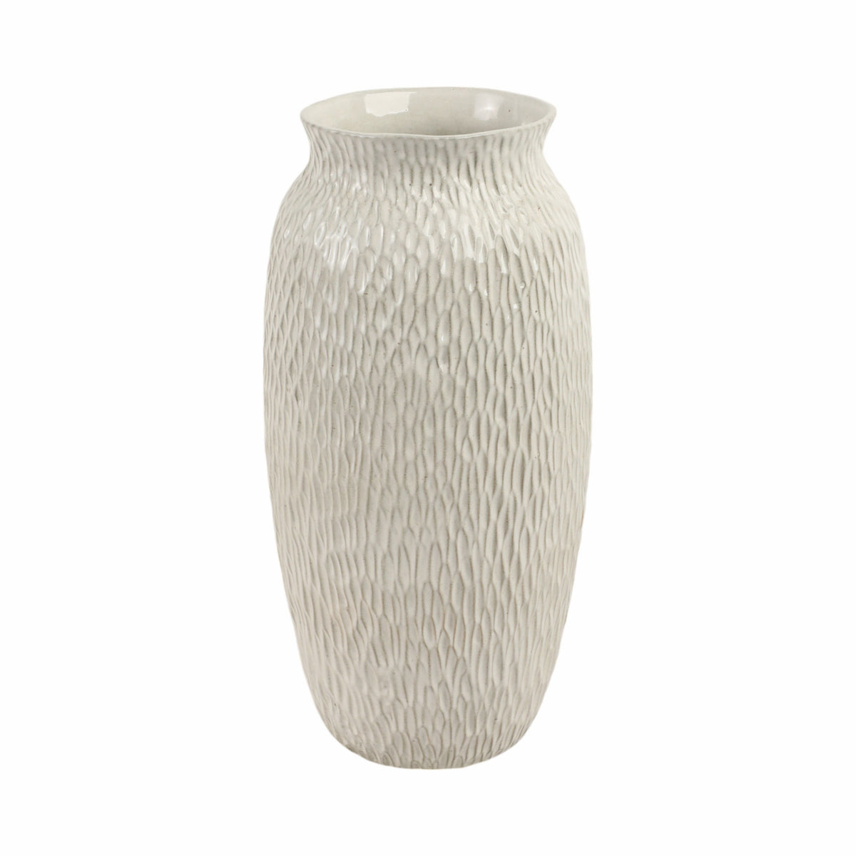 15" Cascais Small Portugal Vase - White