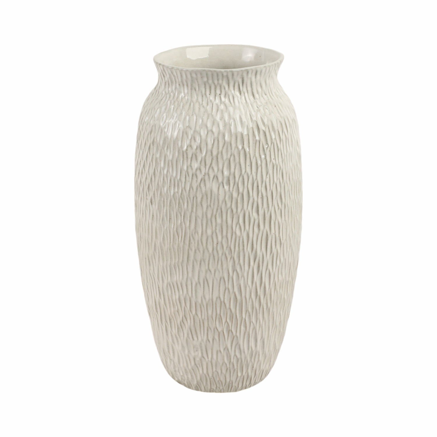 15" Cascais Small Portugal Vase - White