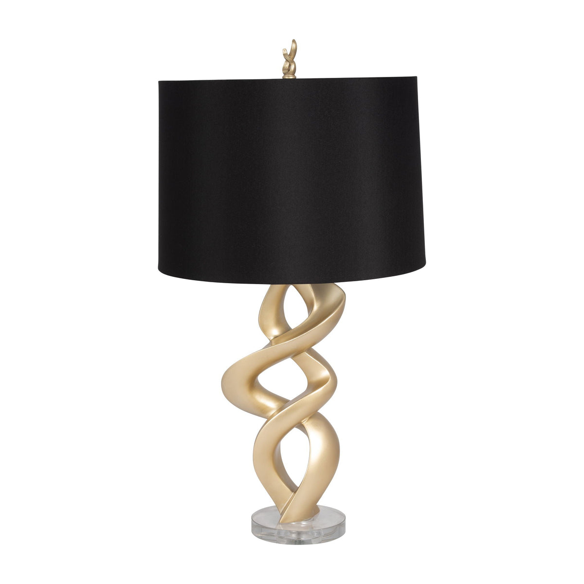 Resin Swirl Table Lamp - Gold